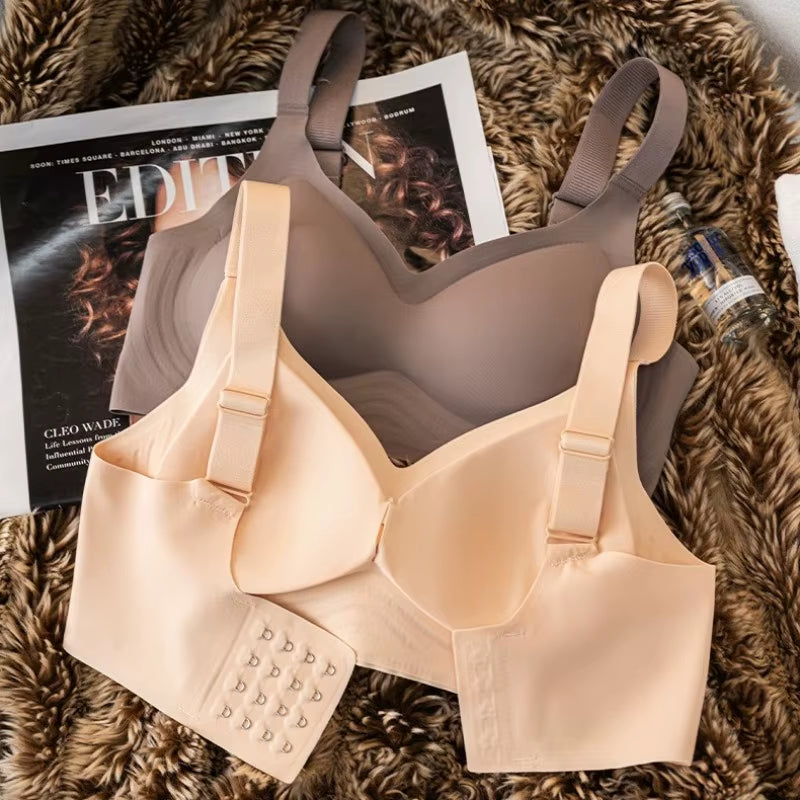 Seamless Bra for Women Comfort Padded Bras Wireless Underwear Support Gathered Wide Straps Sexy Lingerie Female Intimates