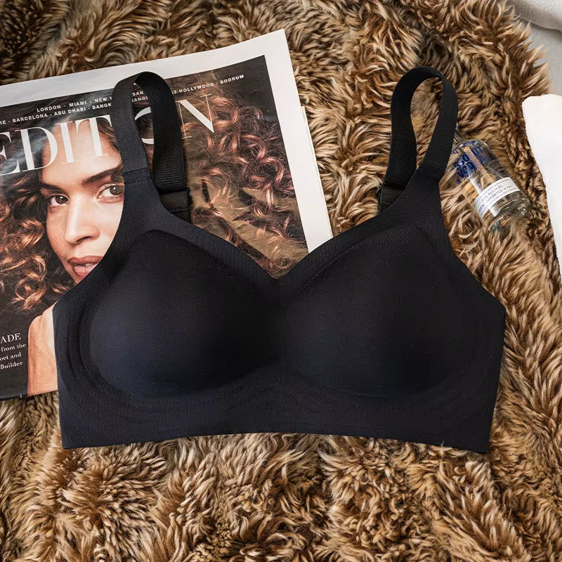 Seamless Bra for Women Comfort Padded Bras Wireless Underwear Support Gathered Wide Straps Sexy Lingerie Female Intimates