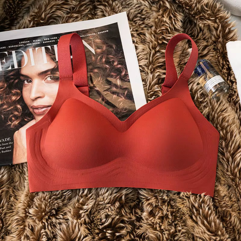 Seamless Bra for Women Comfort Padded Bras Wireless Underwear Support Gathered Wide Straps Sexy Lingerie Female Intimates