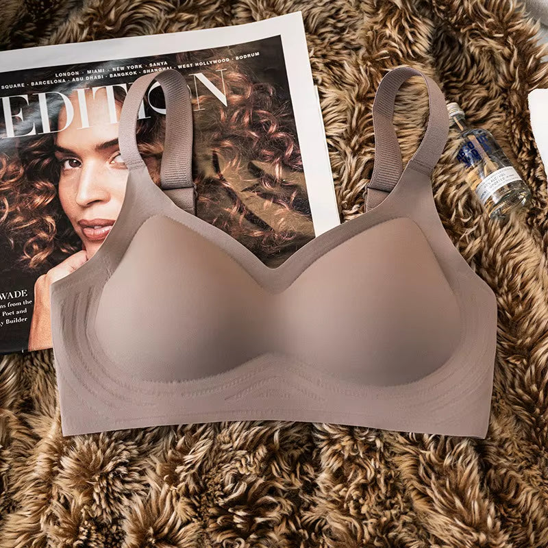 Seamless Bra for Women Comfort Padded Bras Wireless Underwear Support Gathered Wide Straps Sexy Lingerie Female Intimates
