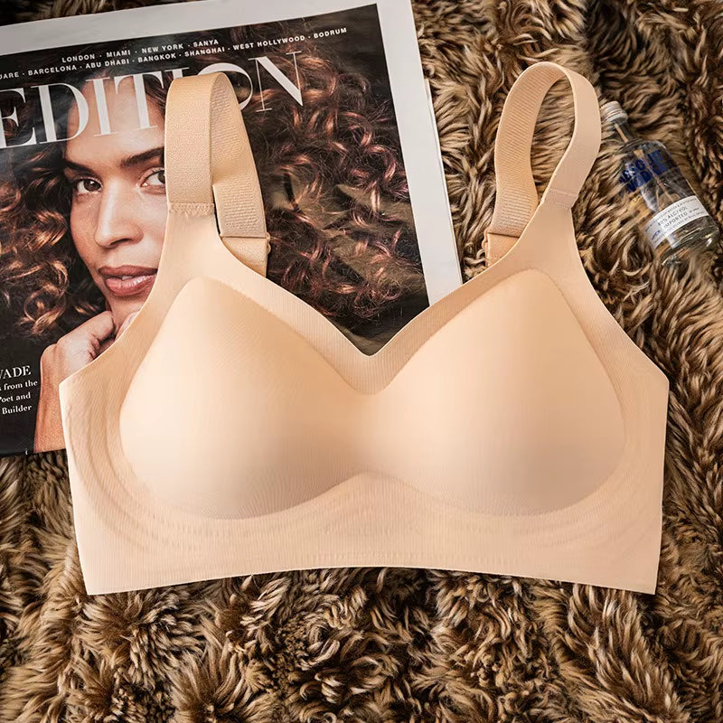 Seamless Bra for Women Comfort Padded Bras Wireless Underwear Support Gathered Wide Straps Sexy Lingerie Female Intimates
