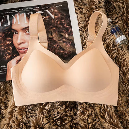 Seamless Bra for Women Comfort Padded Bras Wireless Underwear Support Gathered Wide Straps Sexy Lingerie Female Intimates