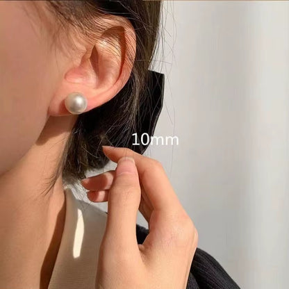 Fresh Rose Stud Earrings with Imitation Pearl Sweet Pink Tulip Earrings Exquisite New Accessories for Women Trendy Jewelry