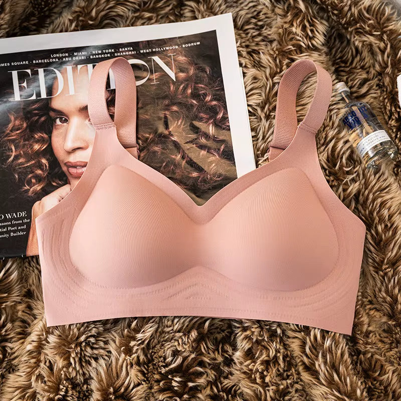 Seamless Bra for Women Comfort Padded Bras Wireless Underwear Support Gathered Wide Straps Sexy Lingerie Female Intimates